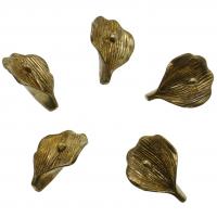 Латунь цветок кулоны, Листок, оригинальный цвет, не содержит никель, свинец отверстие:Приблизительно 3mm, продается PC