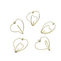 Brass Earring Drop Component, Heart, original color, nickel, lead & cadmium free Approx 2mm 