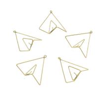 Brass Earring Drop Component, Triangle, original color, nickel, lead & cadmium free Approx 2mm 