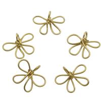 Brass Jewelry Pendants, Flower, original color Approx 3mm 