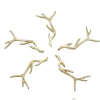 Brass Earring Stud Component, Branch, original color 