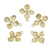 Brass Jewelry Pendants, Flower, original color Approx 1mm 