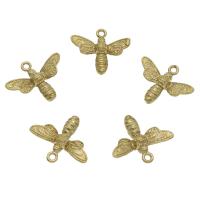 Латунные Подвески в форме животного, Латунь, Пчела, оригинальный цвет отверстие:Приблизительно 2mm, продается PC