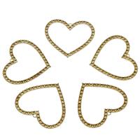 Brass Pendant Component, Heart, gold Approx 0.5mm 