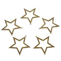 銅 ペンダントコンポーネント, 星, ゴールド 穴:約 0.5mm, 売り手 パソコン