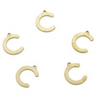 Brass Jewelry Pendants, Letter C, original color Approx 1mm 