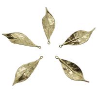Brass Leaf Pendants, original color Approx 3mm 
