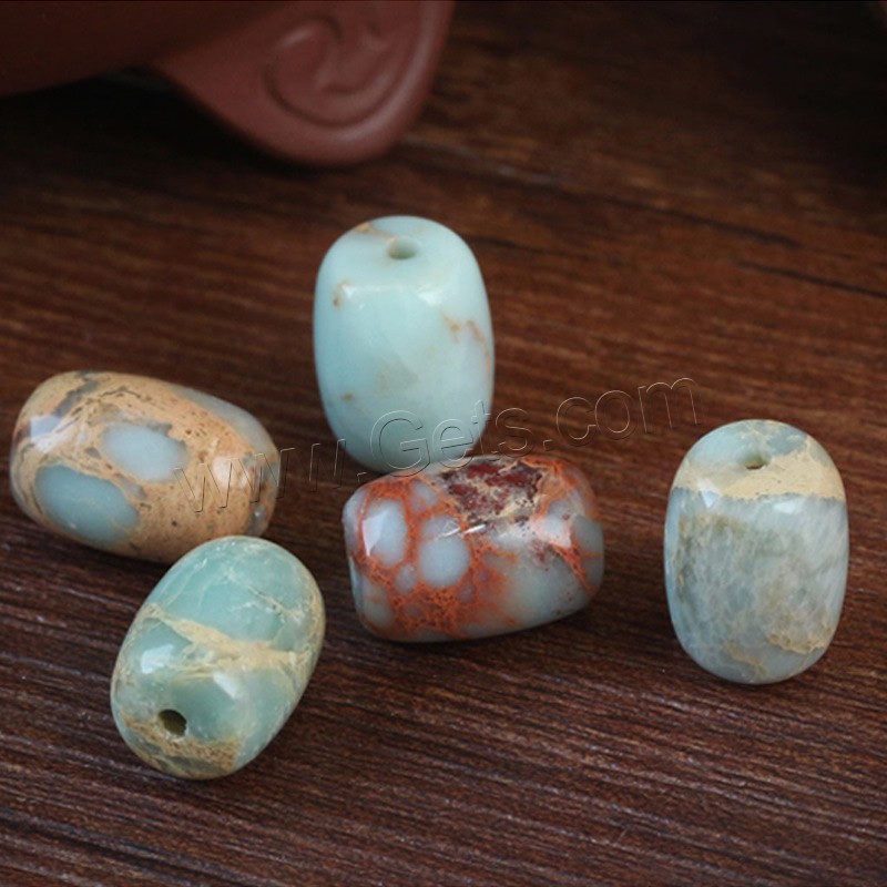 Shoushan Stein Perle, Trommel, poliert, verschiedene Größen vorhanden, Bohrung:ca. 1mm, verkauft von Strang