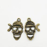 Zinc Alloy Skull Pendants, antique bronze color plated Approx 2mm 