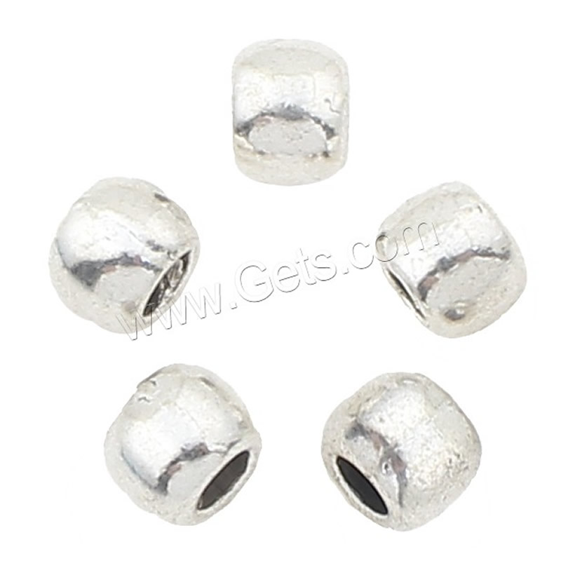 Zinc Alloy Jewelry Beads, Round, plated, more colors for choice, 7x6x7mm, 500PCs/Bag, Sold By Bag
