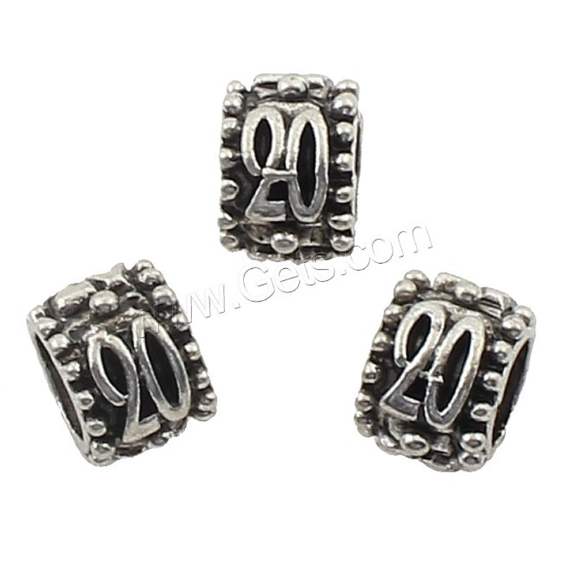Zinc Alloy Jewelry Beads, plated, more colors for choice, 9x9x7mm, 250PCs/Bag, Sold By Bag