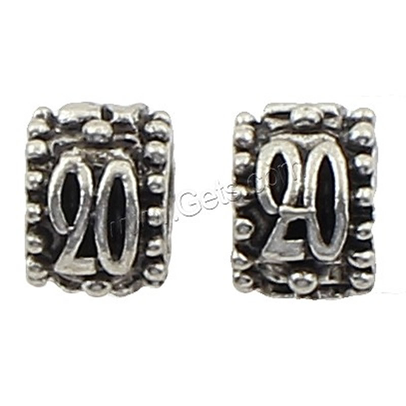 Zinc Alloy Jewelry Beads, plated, more colors for choice, 9x9x7mm, 250PCs/Bag, Sold By Bag