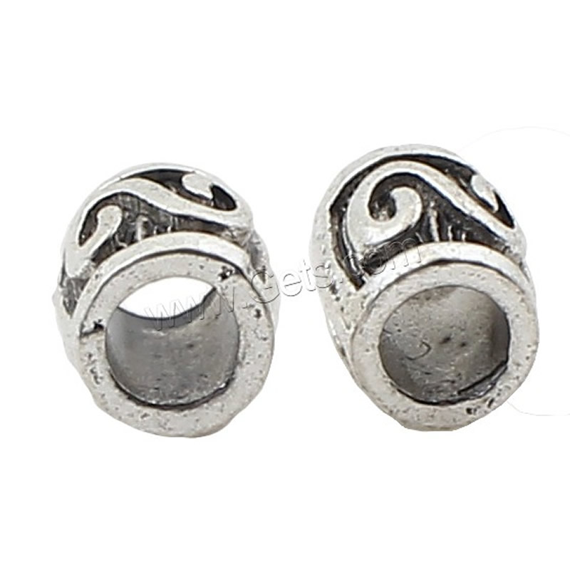 Zinc Alloy Jewelry Beads, Column, plated, more colors for choice, 9x9x8mm, 250PCs/Bag, Sold By Bag