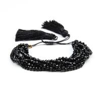 Glass Jewelry Beads Bracelets, Glass Beads, with Cotton Cord, Tassel, adjustable & for woman 4mm Approx 5.5-9.4 Inch 