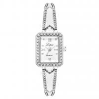 Fashion Watch Bracelet, Zinc Alloy, with Glass, Chinese movement, plated, for woman & with rhinestone Approx 7.49 Inch 