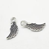 Wing Shaped Zinc Alloy Pendants, antique silver color plated Approx 5mm 