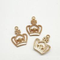 Zinc Alloy Crown Pendants, rose gold color plated, hollow Approx 2mm 