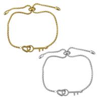 Edelstahl Armbänder, Schlüssel, Kastenkette & für Frau, keine, 31x9mm,2mm, Länge:ca. 3-9 ZollInch, verkauft von Strang