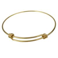 Stainless Steel Bangle, for woman, gold, 1.5mm,67mm 