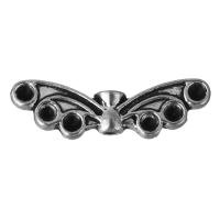 Zinc Alloy Spacer Beads, silver color plated, blacken Approx 1.5mm 