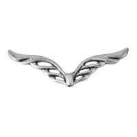 Zinc Alloy Spacer Beads, Wing Shape, silver color plated, hollow & blacken Approx 1.5mm 