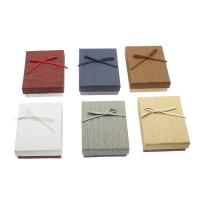 Boîtes à pendentif en carton, avec cordon en cuir, rectangle, plus de couleurs à choisir 1200/sac, Vendu par sac
