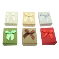 Boîtes à pendentif en carton, avec ruban de satin, rectangle, plus de couleurs à choisir 1200/sac, Vendu par sac