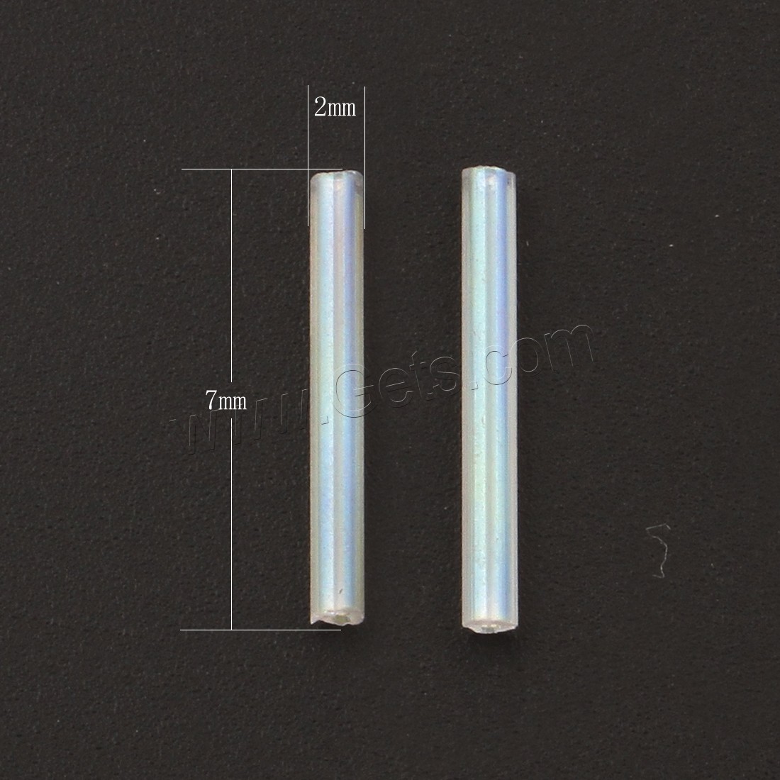 Granos de acrílico de la joyería, Tubo, diferentes estilos para la opción, agujero:aproximado 1mm, Vendido por Bolsa