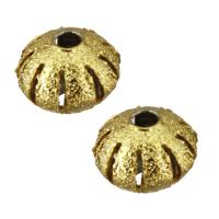 Weinlese Messing Perlen, verschiedene Größen vorhanden, Goldfarbe, 7x5x7mm, Bohrung:ca. 1.5mm, verkauft von PC