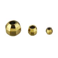 perla de cobre, metal, diverso tamaño para la opción, dorado, 2.5x2x2.5mm, agujero:aproximado 1mm, Vendido por UD