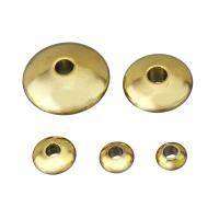 Cuentas bronce plano, metal, diverso tamaño para la opción, dorado, 5x2x5mm, agujero:aproximado 1.5mm, Vendido por UD