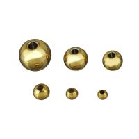 perla de cobre, metal, diverso tamaño para la opción, dorado, 8x7.5x8mm, agujero:aproximado 2mm, Vendido por UD