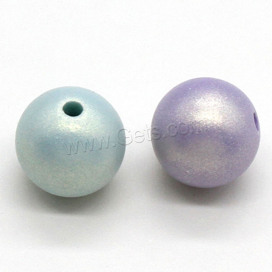 ABS Plastic Beads, Round, different size for choice, more colors for choice, 10x10mm, Hole:Approx 2mm, Sold By Bag