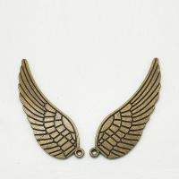 Wing Shaped Zinc Alloy Pendants, antique bronze color plated Approx 1mm 