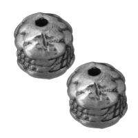 Zinc Alloy Jewelry Beads, blacken, silver color Approx 1.5mm 