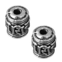 Zinc Alloy Jewelry Beads, blacken, silver color Approx 2mm 