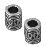 Zinc Alloy Jewelry Beads, blacken, silver color Approx 4mm 