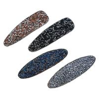 Hair Snap Clips, Zinc Alloy, plated & for woman & with rhinestone 