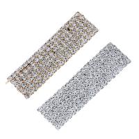 Alligator Hair Clip, Zinc Alloy, plated, for woman & with rhinestone 