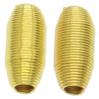 Brass Jewelry Beads, Column, gold color plated Approx 2mm, Approx 
