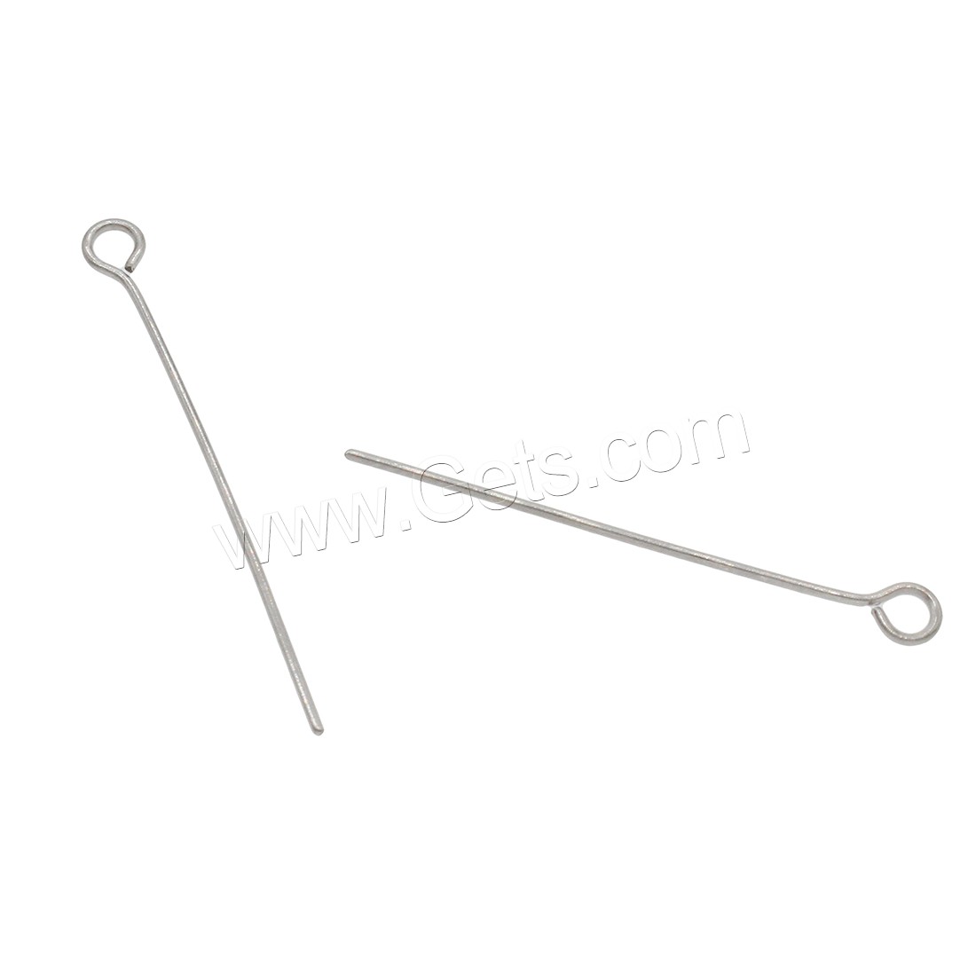 Stainless Steel Eyepins, different size for choice, original color, Hole:Approx 2mm, Sold By PC