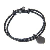 PU Leather Cord Bracelets, with Zinc Alloy, for woman Approx 8.8 Inch 