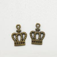 Zinc Alloy Crown Pendants, antique bronze color plated, hollow Approx 1mm 