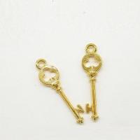 Zinc Alloy Key Pendants, gold color plated Approx 2mm 