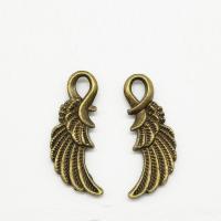 Wing Shaped Zinc Alloy Pendants, antique bronze color plated Approx 5mm 