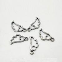 Wing Shaped Zinc Alloy Pendants, antique silver color plated, hollow Approx 2mm 