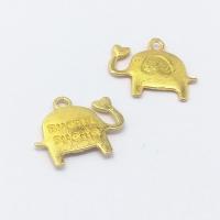 Zinc Alloy Animal Pendants, Elephant, gold color plated Approx 2mm 