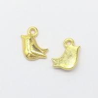 Pendentifs animaux en alliage de zinc, oiseau, Placage de couleur d'or Environ 2mm Vendu par sac