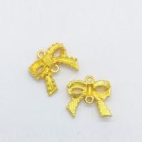 Zinc Alloy Charm Connector, Bowknot, gold color plated, 1/1 loop Approx 2mm 