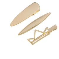 Alligator Hair Clip, Zinc Alloy, plated & for woman 80mm*23mm,88mm*15mm,70mm*26mm 